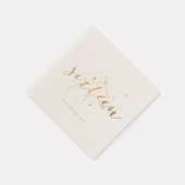 Serviette En Papier Gold Confetti Sweet sixteen 16e anniversaire Ecru (Coin)