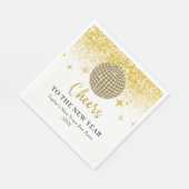 Serviette En Papier Gold Disco Ball à la fête du Nouvel An (Coin)
