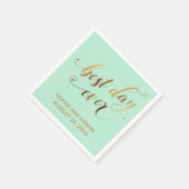 Serviette En Papier Gold et Mint Green Meilleur Jour Jamais, Script Co (Coin)