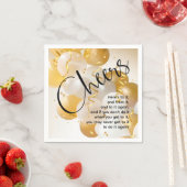 Serviette En Papier Gold et White Balloons Party (En situation)