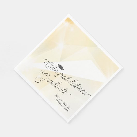 Serviette En Papier Gold Félicitations Diplôme (Coin)