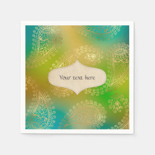 Serviette En Papier Gold Foil Arabian