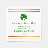 Serviette En Papier Gold Foil St. Patrick's Day 1er anniversaire (Devant)