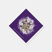Serviette En Papier Gold Foil Sweet 16 Ballons d'anniversaire fête vio (Coin)