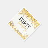 Serviette En Papier Gold Forty & Fabuleux 40e anniversaire de fête Nap (Coin)