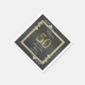 Serviette En Papier Gold Gem & Parties scintillant 50e Mariage d'or (Coin)