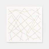 Serviette En Papier Gold Geometric Strokes Abstract (Devant)