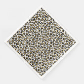 Serviette En Papier Gold Glam Black Leopard (Coin)