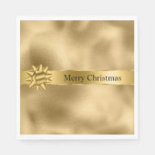 Serviette En Papier Gold Glam Ribbon et Bow Christmas (Devant)