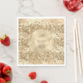 Serviette En Papier Gold Glitz Parties scintillant Sparkle Confetti (En situation)