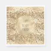 Serviette En Papier Gold Glitz Parties scintillant Sparkle Confetti (Devant)
