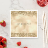 Serviette En Papier Gold Glitz Parties scintillant Sparkle Confetti (En situation)