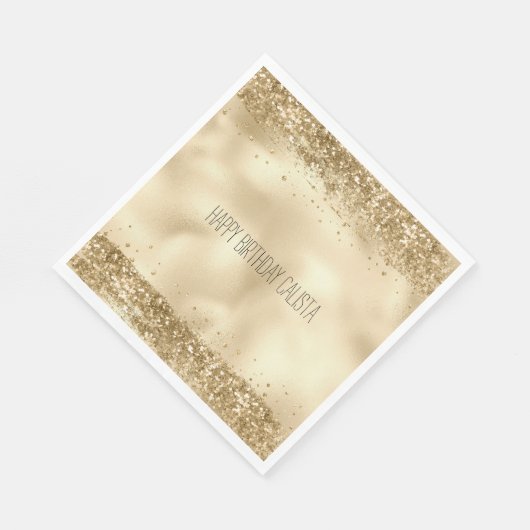 Serviette En Papier Gold Glitz Parties scintillant Sparkle Confetti (Coin)