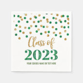 Serviette En Papier Gold Green Confetti Classe de serviettes 2023 (Devant)