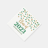 Serviette En Papier Gold Green Confetti Classe de serviettes 2023 (Coin)