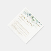 Serviette En Papier Gold Green Eucalyptus Trivia Fun Fun Fun Fun Maria (Coin)