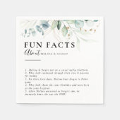 Serviette En Papier Gold Green Feuilles Trivia Fun Fun Fun Fun Mariage (Devant)