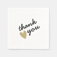 Gold Heart Simple Sincere Merci
