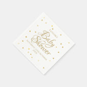 Serviette En Papier Gold Hearts Confetti Baby shower / Sprinkle (Coin)