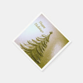 Serviette En Papier Gold Holiday Arbre de Noël Papier Napkin (Coin)