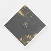 Serviette En Papier Gold Leaf 10th Anniversary Years of Love ID1169 (Coin)