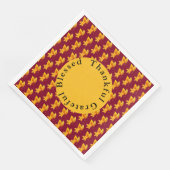 Serviette En Papier Gold Leaf Foliage d'automne Fête de vacances (Coin)