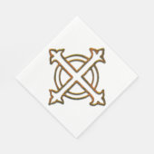 Serviette En Papier Gold Look Cercle autour de la croix (Coin)