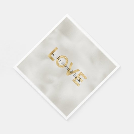 Serviette En Papier Gold Love Moon et Back (Coin)