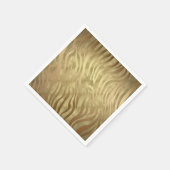 Serviette En Papier Gold Luxueux Zebra Jungle Safari Glam (Coin)