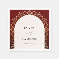 Gold Mandala Mariage indien rouge