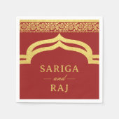 Serviette En Papier Gold Marigold Flower Mundap Canopy Arch Mariage (Devant)