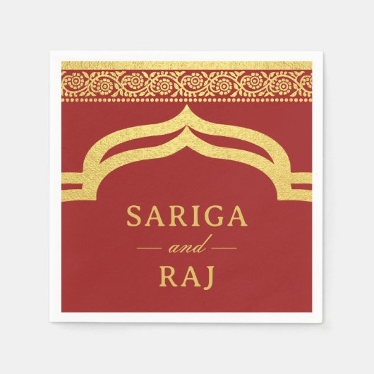 Serviette En Papier Gold Marigold Flower Mundap Canopy Arch Mariage (Devant)