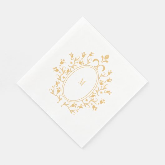 Serviette En Papier Gold Monogram (Coin)