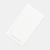 Serviette En Papier Gold Names Simple & Elegant White Wedding II (Coin)