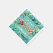 Serviette En Papier Gold Ocean Breeze floral Tropical Napkins (Coin)