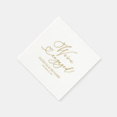 Serviette En Papier Gold On s'engage Engagement Party Napkins (Coin)