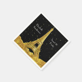 Serviette En Papier Gold Paris Skyline #2 Black Starry Sweet 16 SQ (Coin)