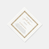 Serviette En Papier Gold Parties scintillant Fun Facts Nom Graduation (Coin)