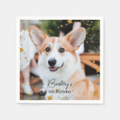 Serviette En Papier Gold Parties scintillant Stars Photo personnalisée (Devant)