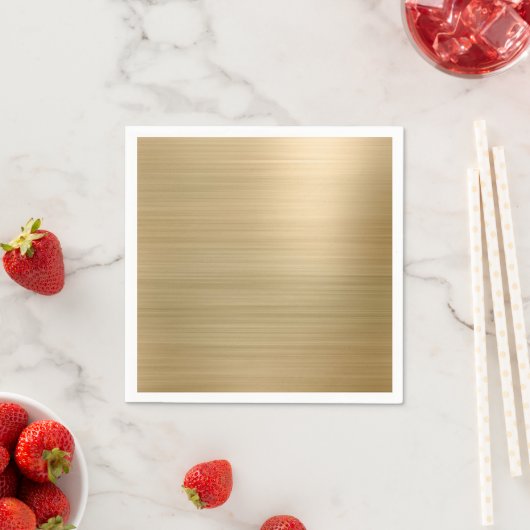 Serviette En Papier Gold Party (En situation)