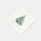 Serviette En Papier Gold & Pine Tree Christmas (Coin)