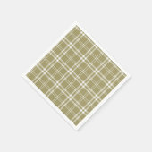 Serviette En Papier Gold Plaid (Coin)
