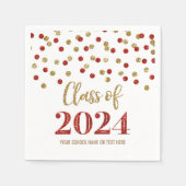 Serviette En Papier Gold Red Confetti Classe de serviettes 2024 (Devant)