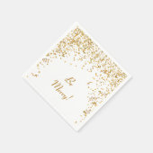 Serviette En Papier Gold Ribbon Confetti Holiday (Coin)