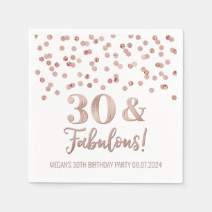 Serviette En Papier Gold Rose Confetti 30 & Fabuleux