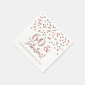 Serviette En Papier Gold Rose Confetti 60 & Fabuleux (Coin)