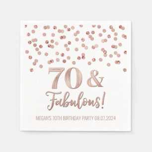 Serviette En Papier Gold Rose Confetti 70 & Fabuleux