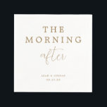 Serviette En Papier Gold Rustic Chic Le Matin Après Brunch Mariage<br><div class="desc">Gold Rustic Chic Le Matin Après Mariage Brunch Napkins</div>
