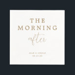 Serviette En Papier Gold Rustic Chic Le Matin Après Brunch Mariage<br><div class="desc">Gold Rustic Chic Le Matin Après Mariage Brunch Napkins</div>