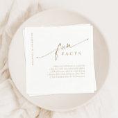 Serviette En Papier Gold Simple Modern Script Fun Faits Mariage